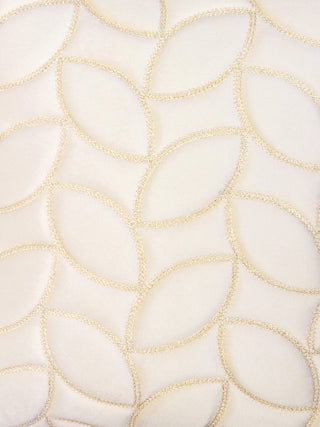 FABINALIV Set of 5 Cream Floral Cotton Blend Square Cushion Covers (40X40 cm)