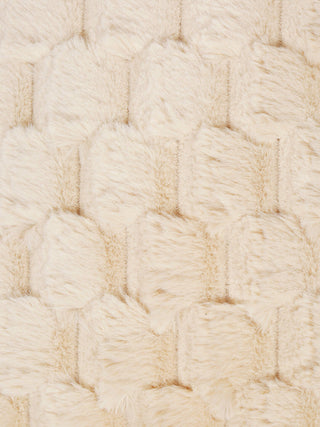 FABINALIV Set of 5 Beige Geometric Cotton Blend Square Cushion Covers (40X40 cm)