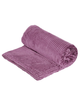 FABINALIV Pink Striped Mild Winter 450 GSM Micro Fiber Filling Double Bed Comforter