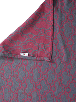 FABINALIV Blue Abstract 100% Cotton Handwoven King Size Double Bedcover with 2 Pillow Covers (250X225 cm)