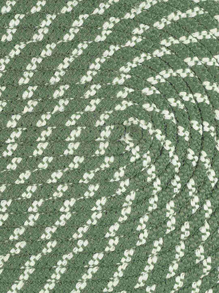 FABINALIV Green Abstract Cotton Blend Bath Mat (75X45 cm)