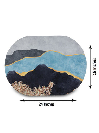 FABINALIV Multicolor Abstract Rubber Bath Mat (60X40 cm)
