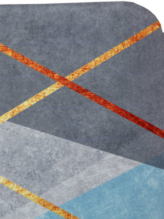 FABINALIV Multicolor Geometric Rubber Bath Mat (60X40 cm)