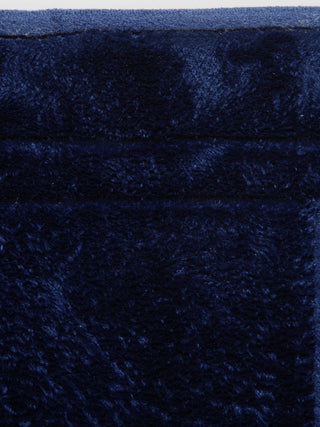 FABINALIV Blue Geometric Polyester Bath Mat (60X40 cm)