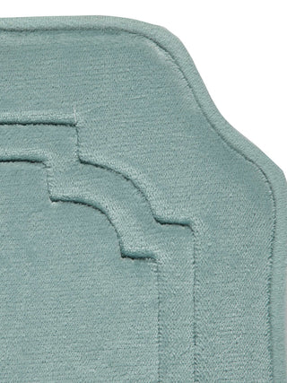 FABINALIV Turquoise Geometric Polyester Bath Mat (60X40 cm)