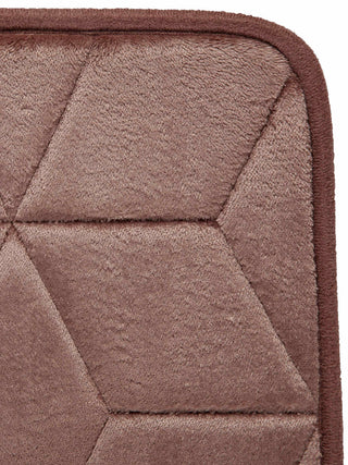 FABINALIV Brown Geometric Polyester Bath Mat (60X40 cm)