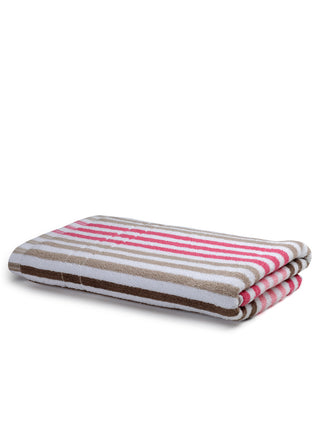 FABINALIV Unisex Multicolor Striped 300 GSM Cotton Bath Towel (145X70 cm)