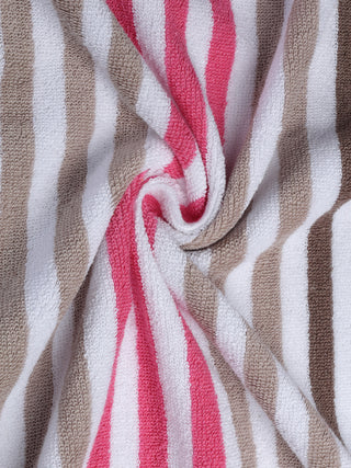FABINALIV Unisex Multicolor Striped 300 GSM Cotton Bath Towel (145X70 cm)