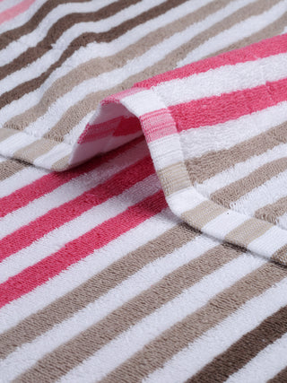 FABINALIV Unisex Multicolor Striped 300 GSM Cotton Bath Towel (145X70 cm)