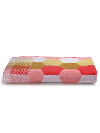 FABINALIV Unisex Multicolor Geometric 300 GSM Cotton Bath Towel (145X70 cm)