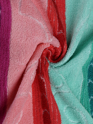 FABINALIV Unisex Multicolor Striped 300 GSM Cotton Bath Towel (140X70 cm)