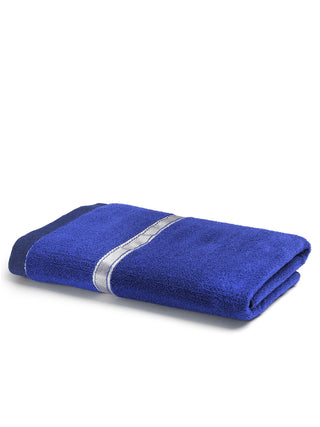 FABINALIV Unisex Blue Solid 300 GSM Cotton Bath Towel (145X70 cm)
