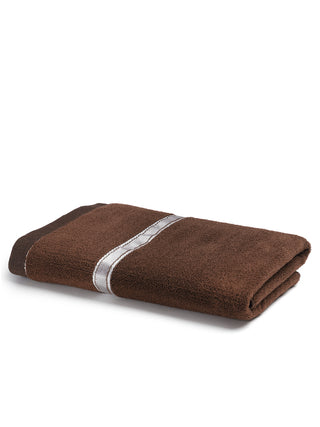 FABINALIV Unisex Brown Solid 300 GSM Cotton Bath Towel (145X70 cm)