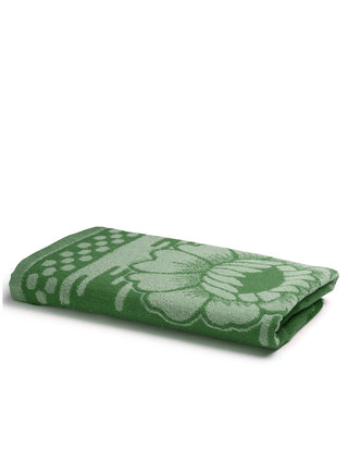 FABINALIV Unisex Green Abstract 300 GSM Cotton Bath Towel (145X70 cm)