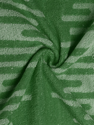 FABINALIV Unisex Green Abstract 300 GSM Cotton Bath Towel (145X70 cm)