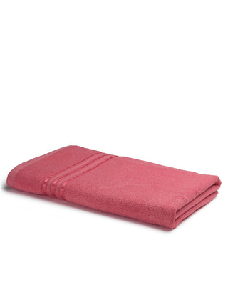 FABINALIV Unisex Pink Solid 300 GSM Cotton Bath Towel (145X70 cm)