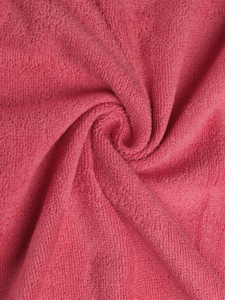 FABINALIV Unisex Pink Solid 300 GSM Cotton Bath Towel (145X70 cm)