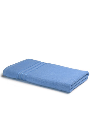 FABINALIV Unisex Blue Solid 300 GSM Cotton Bath Towel (145X70 cm)