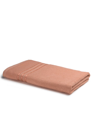FABINALIV Unisex Peach Solid 300 GSM Cotton Bath Towel (145X70 cm)