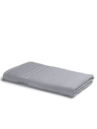 FABINALIV Unisex Grey Solid 300 GSM Cotton Bath Towel (145X70 cm)