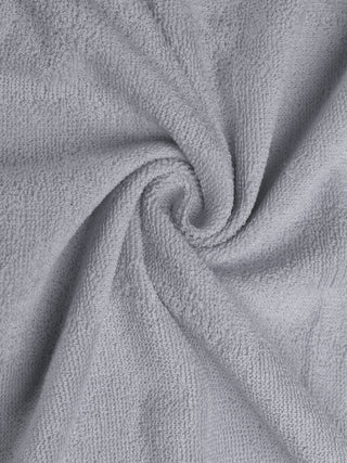 FABINALIV Unisex Grey Solid 300 GSM Cotton Bath Towel (145X70 cm)