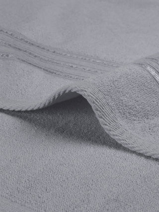 FABINALIV Unisex Grey Solid 300 GSM Cotton Bath Towel (145X70 cm)