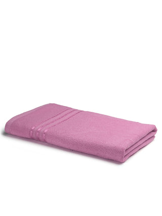 FABINALIV Unisex Pink Solid 300 GSM Cotton Bath Towel (145X70 cm)