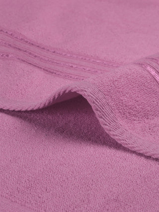 FABINALIV Unisex Pink Solid 300 GSM Cotton Bath Towel (145X70 cm)