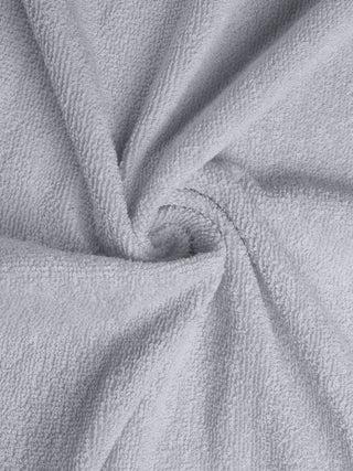 FABINALIV Unisex Grey Solid 300 GSM Cotton Bath Towel (140X70 cm)