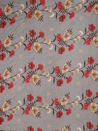 FABINALIV Beige Floral 350 GSM Micro Fiber Filling Double Bed Comforter