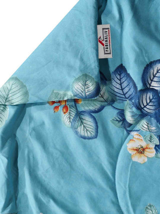 FABINALIV Blue Floral 350 GSM Micro Fiber Filling Double Bed Comforter