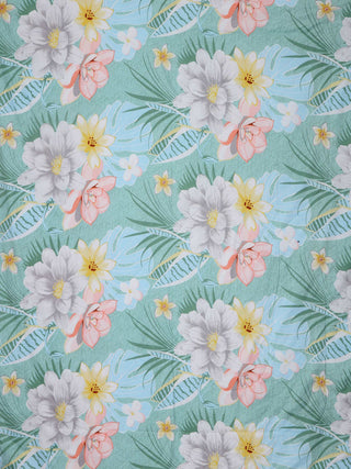 FABINALIV Green Floral 350 GSM Micro Fiber Filling Double Bed Comforter