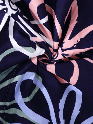 FABINALIV Blue Floral 350 GSM Micro Fiber Filling Double Bed Comforter