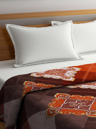 FABINALIV Multicolor Motifs 350 GSM Micro Fiber Filling Double Bed Comforter