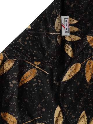 FABINALIV Black Floral 350 GSM Micro Fiber Filling Comforter Bedding Set