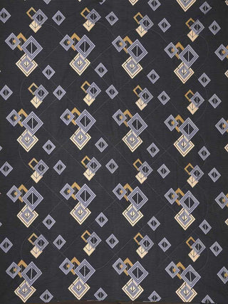 FABINALIV Black Geometric 350 GSM Micro Fiber Filling Comforter Bedding Set