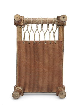 FABINALIV Multicolor Abstract Wooden Cot Serving Tray