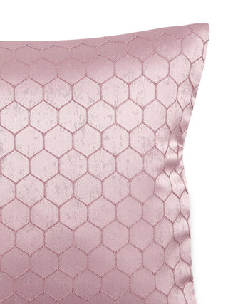 FABINALIV Set of 5 Pink Geometric Cotton Blend Square Cushion Covers (40X40 cm)