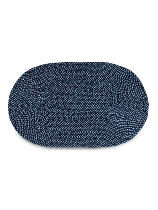FABINALIV Blue Abstract Cotton Blend Door Mat (75X45 cm)