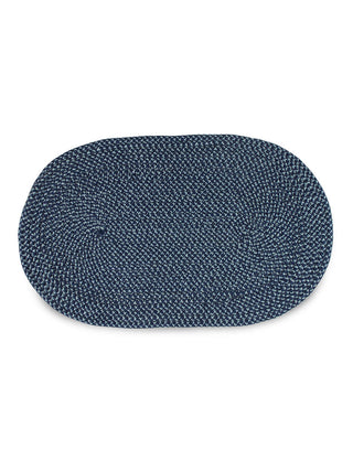 FABINALIV Blue Abstract Cotton Blend Door Mat (75X45 cm)