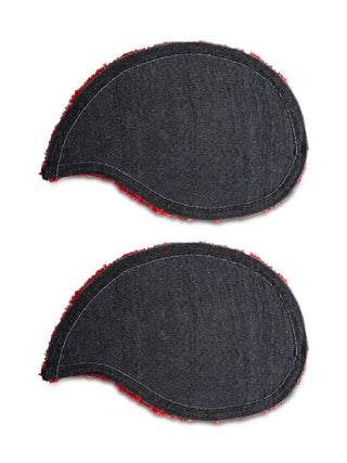 FABINALIV Set of 2 Red Floral Polyester Door Mats (62X42 cm)