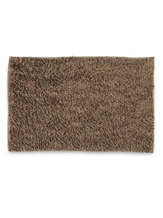 FABINALIV Brown Solid Cotton Blend Door Mat (70X45 cm)