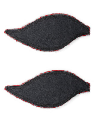 FABINALIV Set of 2 Red Floral Polyester Door Mats (92X38 cm)