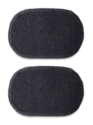 FABINALIV Set of 2 Brown Solid Polyester Door Mats (60X40 cm)