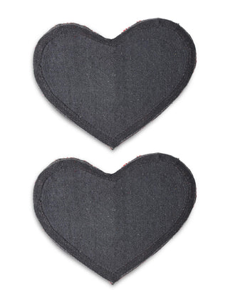 FABINALIV Set of 2 Red Solid Polyester Door Mats (58X45 cm)