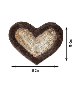 FABINALIV Set of 2 Brown Solid Polyester Door Mats (58X45 cm)