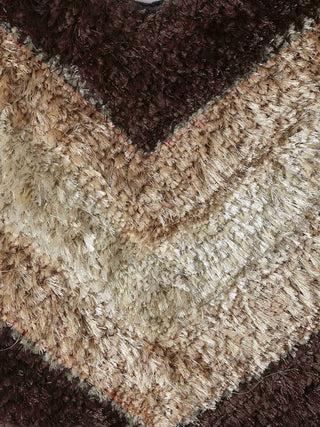FABINALIV Set of 2 Brown Solid Polyester Door Mats (58X45 cm)