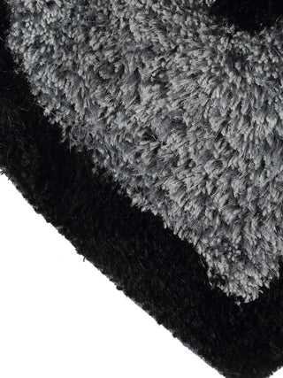 FABINALIV Black Solid Polyester Door Mat (58X45 cm)