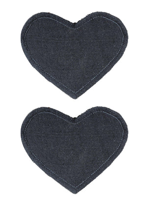 FABINALIV Set of 2 Black Solid Polyester Door Mats (58X45 cm)