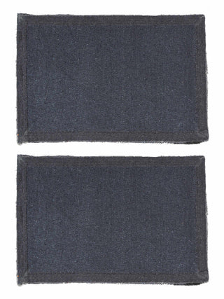 FABINALIV Set of 2 Brown Geometric Polyester Door Mats (60X40 cm)